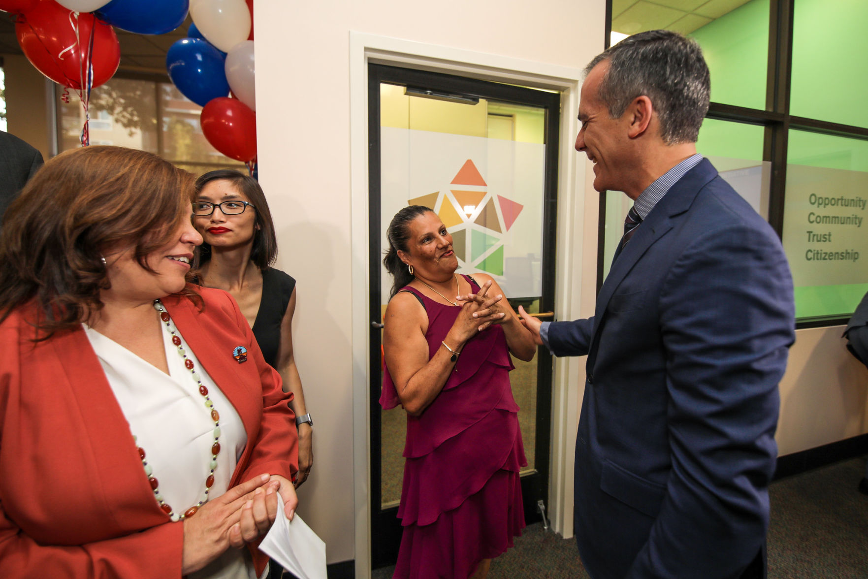 Mayor Eric Garcetti at New Americans Center in Echo Park